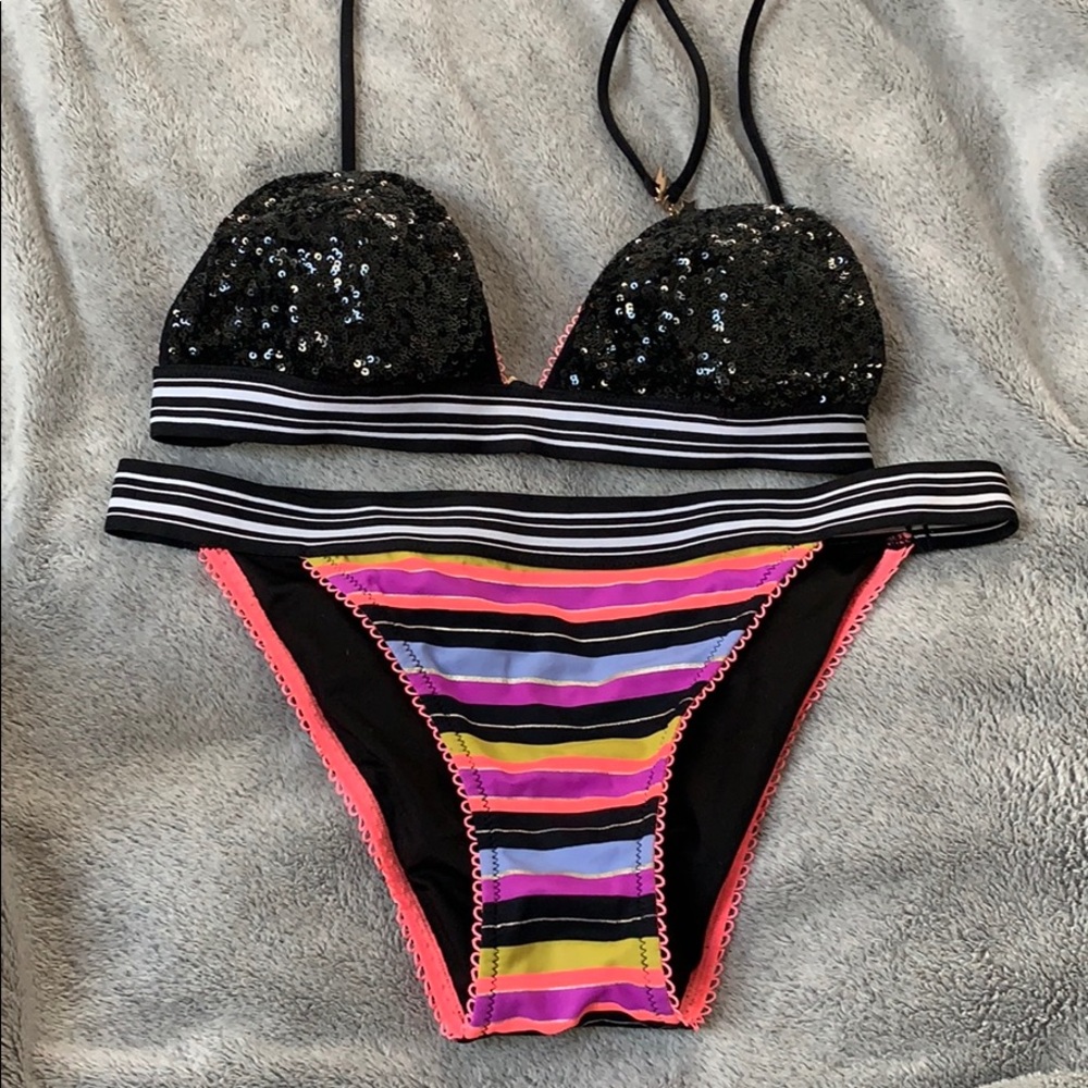Victoria secret sequin bikini size medium